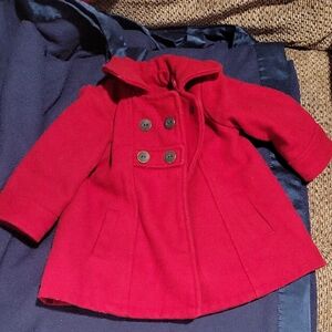 Old Navy Kids Red Pea Coat